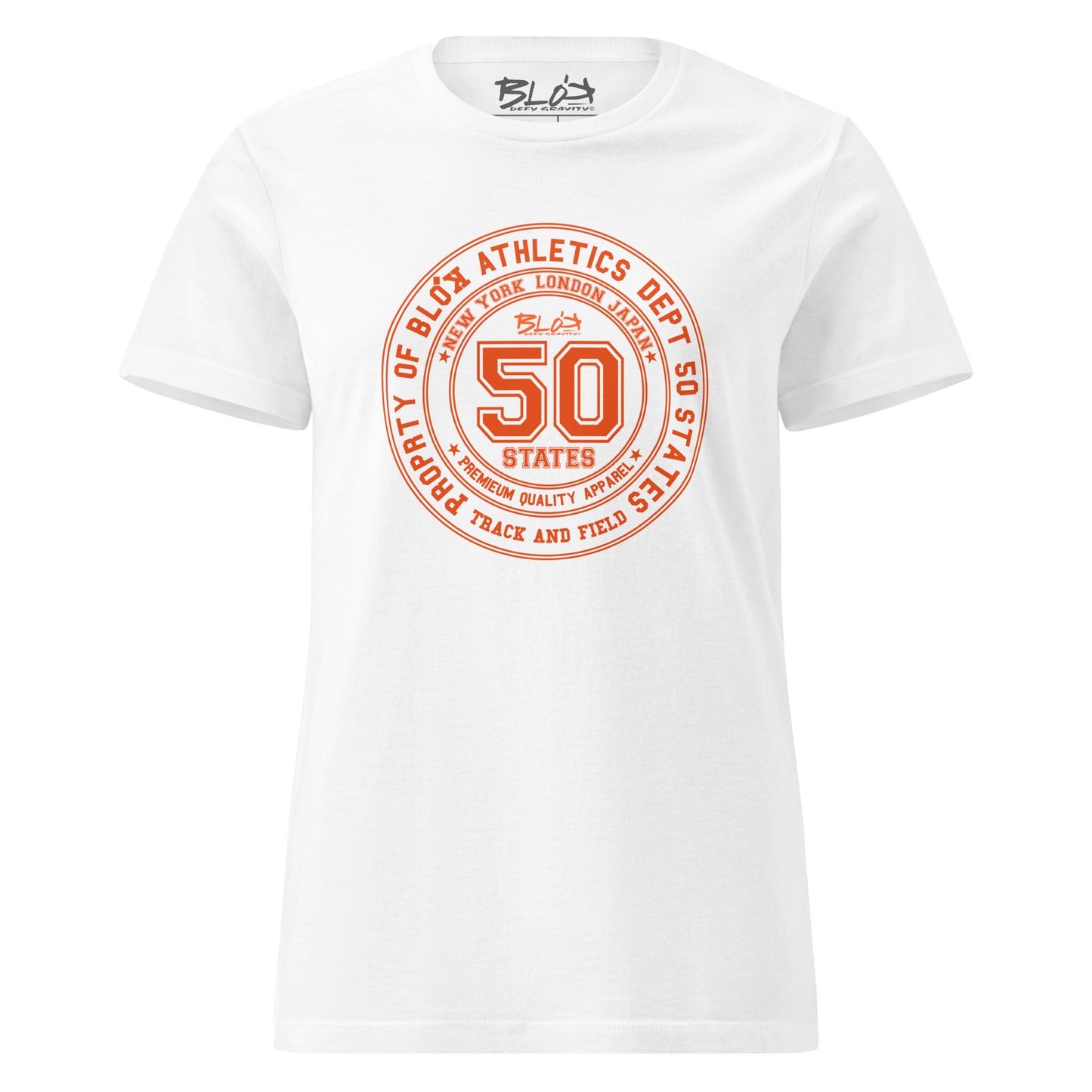 50 State Athletic Dept. - with Orange Print- Women's Slim Fit
