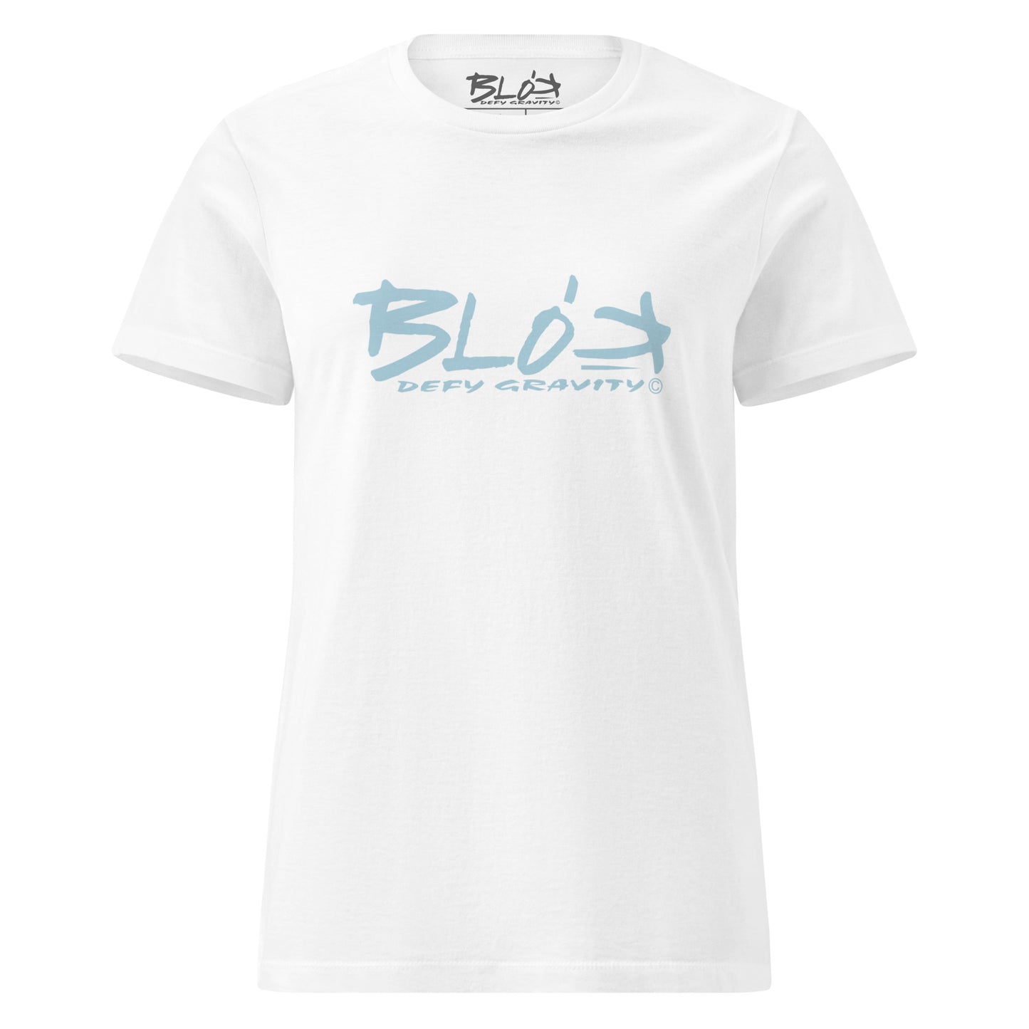 BLOK Essential Large Logo - Baby Blue Print Women's Slim Fit Graphic T-Shirt