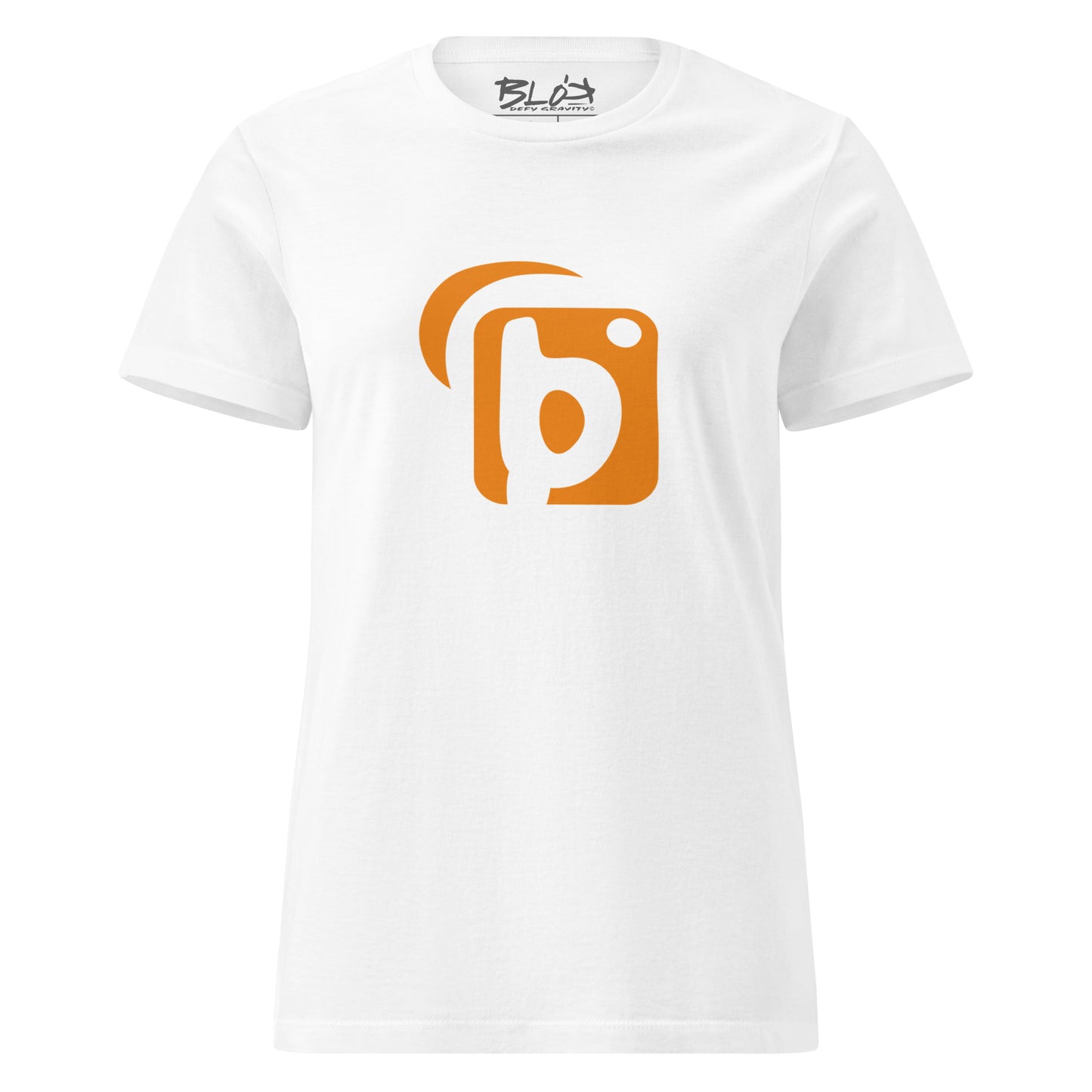 BLOK Original Logo - Orange Print Women's Slim Fit Graphic T-Shirt