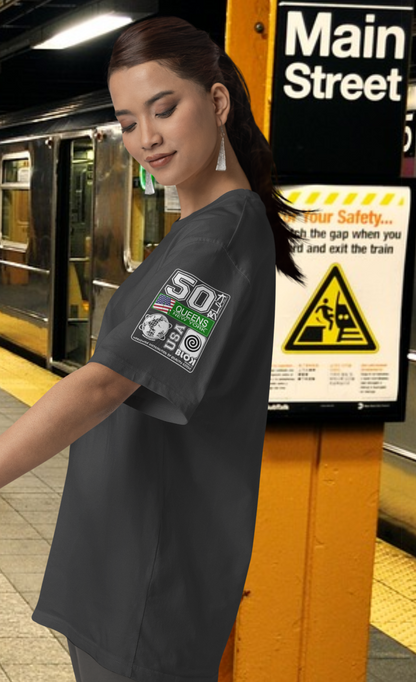 Queens New York - 50 States - Front & Arm Print - Women's Oversize