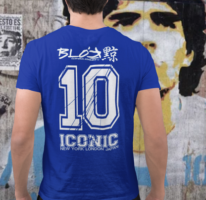 Iconic 10 - Front & Back Print - in White - Men's Loose Fit