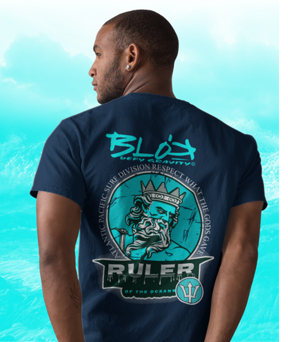 Ruler Of The Oceans - Front Print in Turquoise - Men's Classic Fit