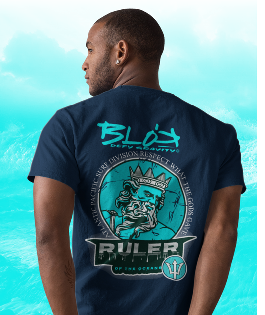 Ruler Of The Oceans - Front Print in Turquoise - Men's Classic Fit