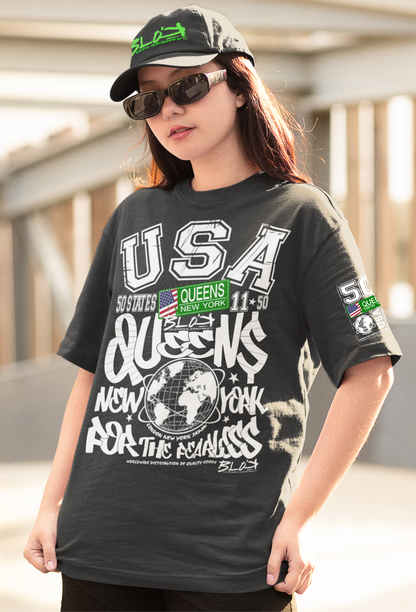 Queens - 50 States - Front & Arm Print - Women's Oversize