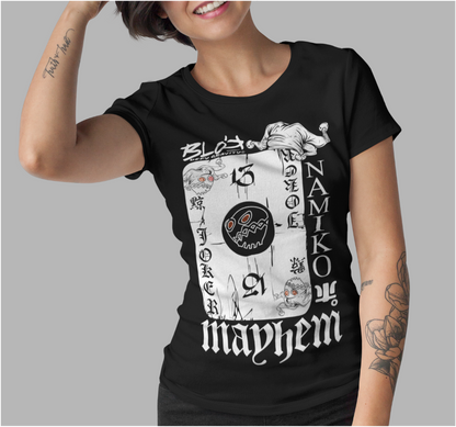 Poker Face - Front Print in White - Women's Slim Fit