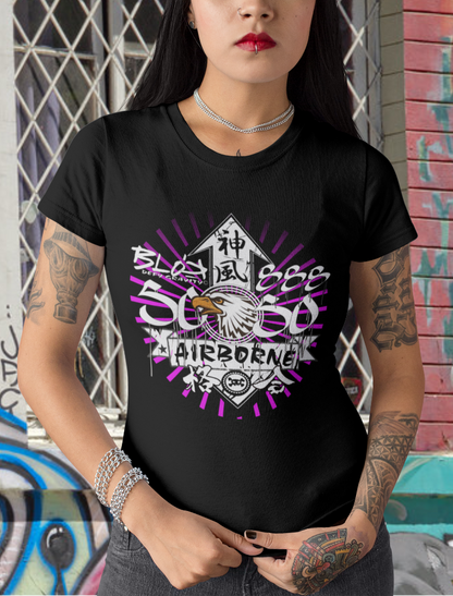 Airborne Eagle - with White & Purple Print - Women's Slim Fit
