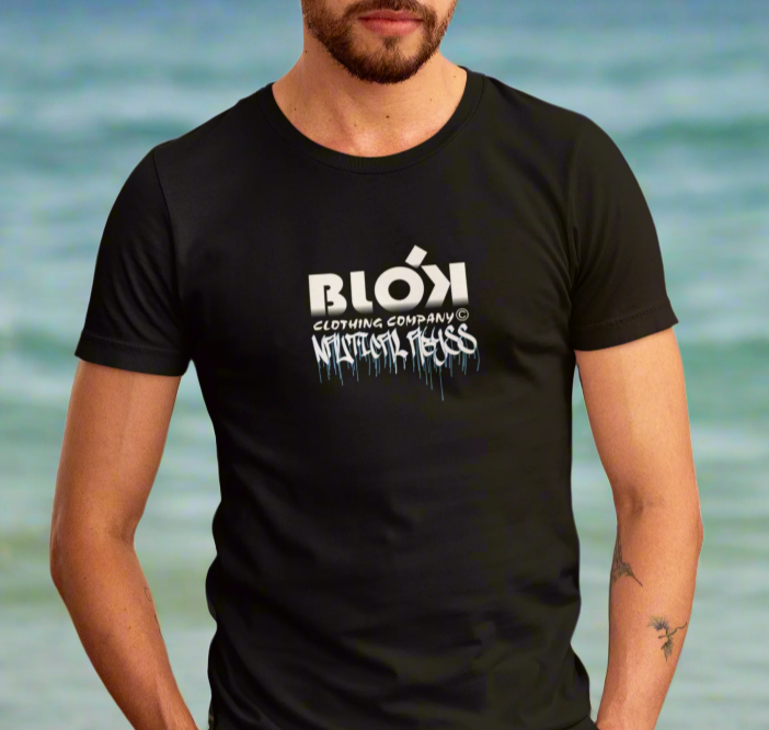 Nautical Abyss - Back & Front Print - in White & Blue