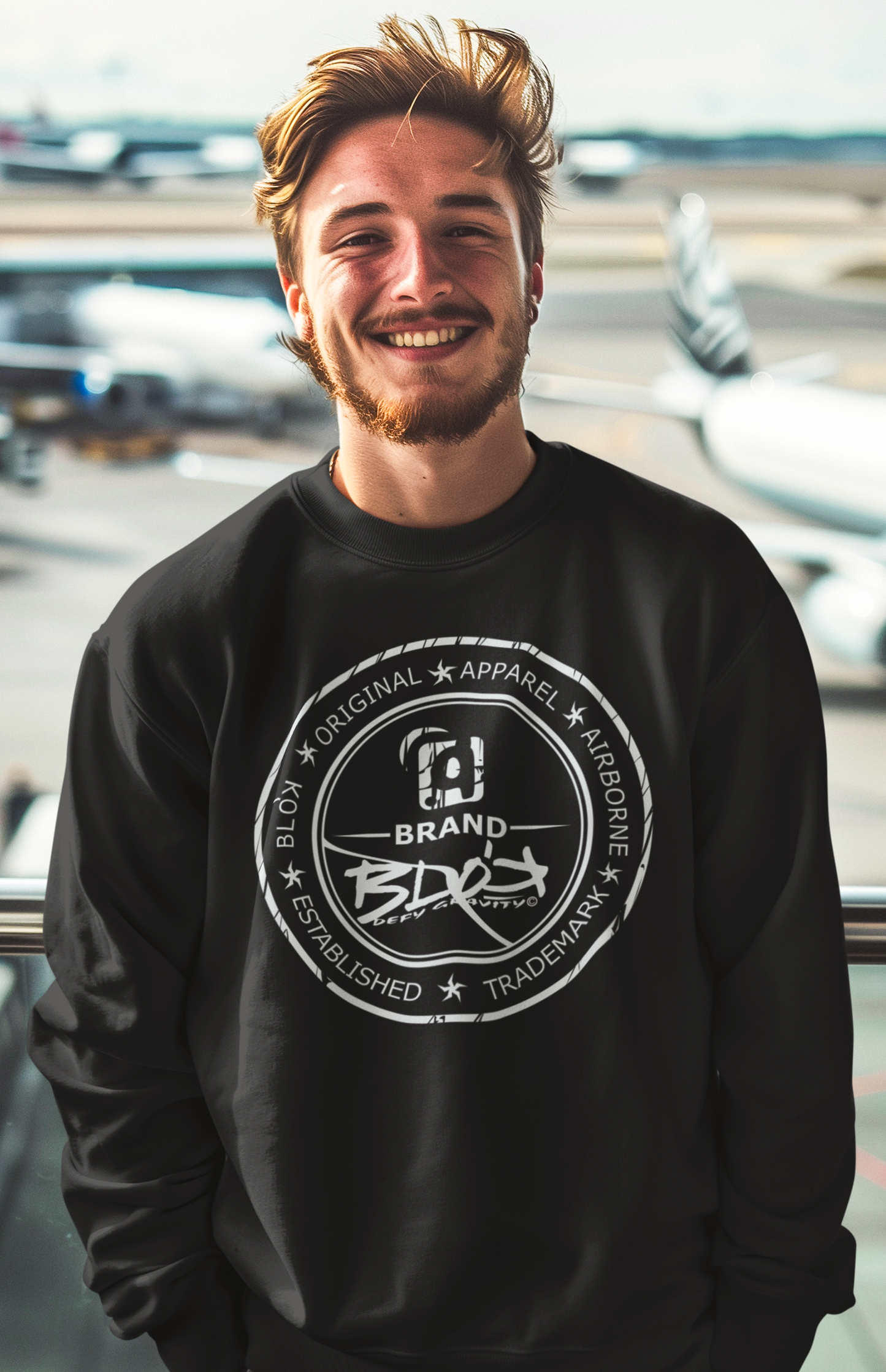 Original Apparel Stamp - in White Print - Men's Sweatshirt