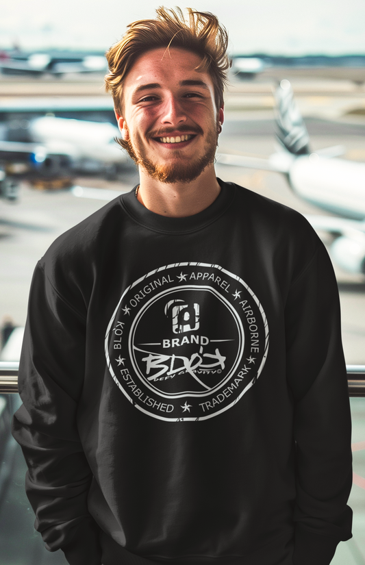 Original Apparel Stamp - in White Print - Men's Sweatshirt