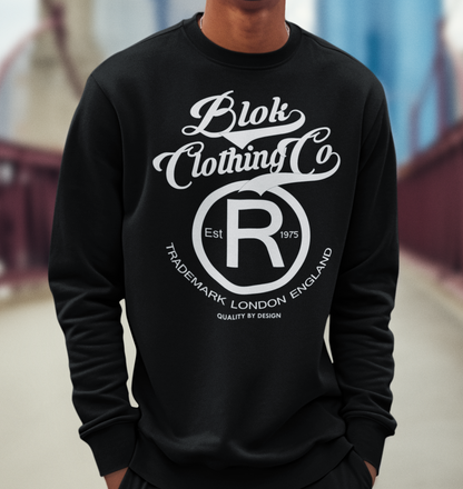 Registered Big R - Front Print in White - Men's Sweatshirt