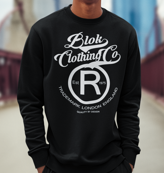 Registered Big R - Front Print in White - Men's Sweatshirt