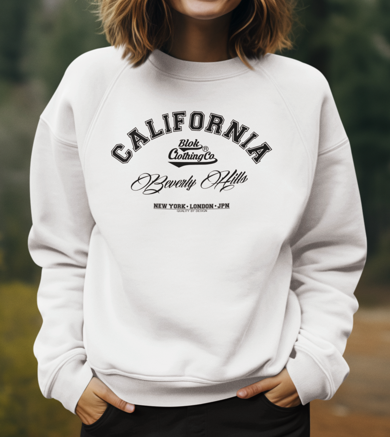California Beverly Hills - Black Print - Women's Sweatshirt