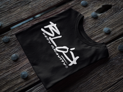 Blok logo - Front Print in White - Women's Relaxed Fit