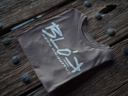 Essential Large Logo - with Light Blue Front Print - Women's Relaxed Fit