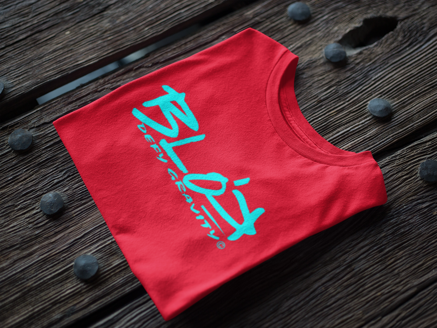 Essentials Large Logo - Turquoise Print - Women's Relaxed Fit