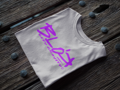 Essentials Large Logo - Purple Print - Women's Relaxed Fit