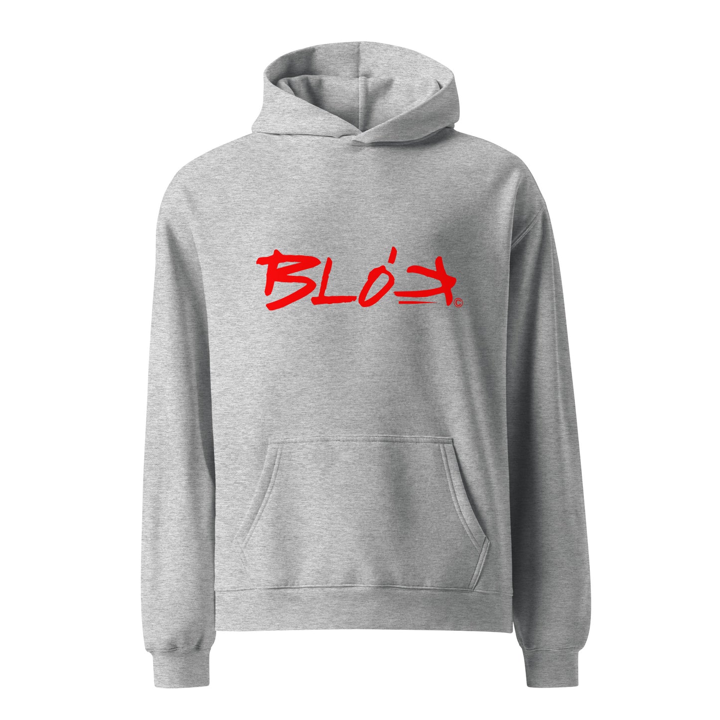 Blok Defy Gravity - Red Front Print - Oversized Heavyweight Hoodie