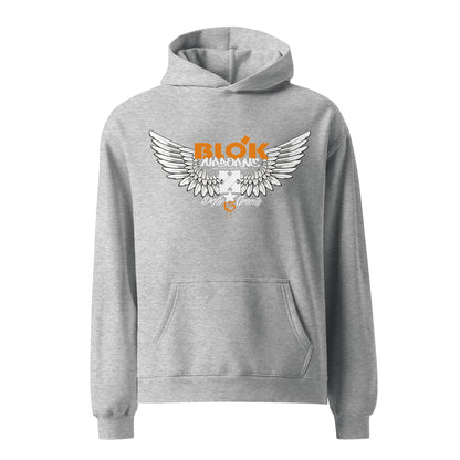 Airborne Wings - Front Print in Orange - Oversize Heavyweight Hoodie