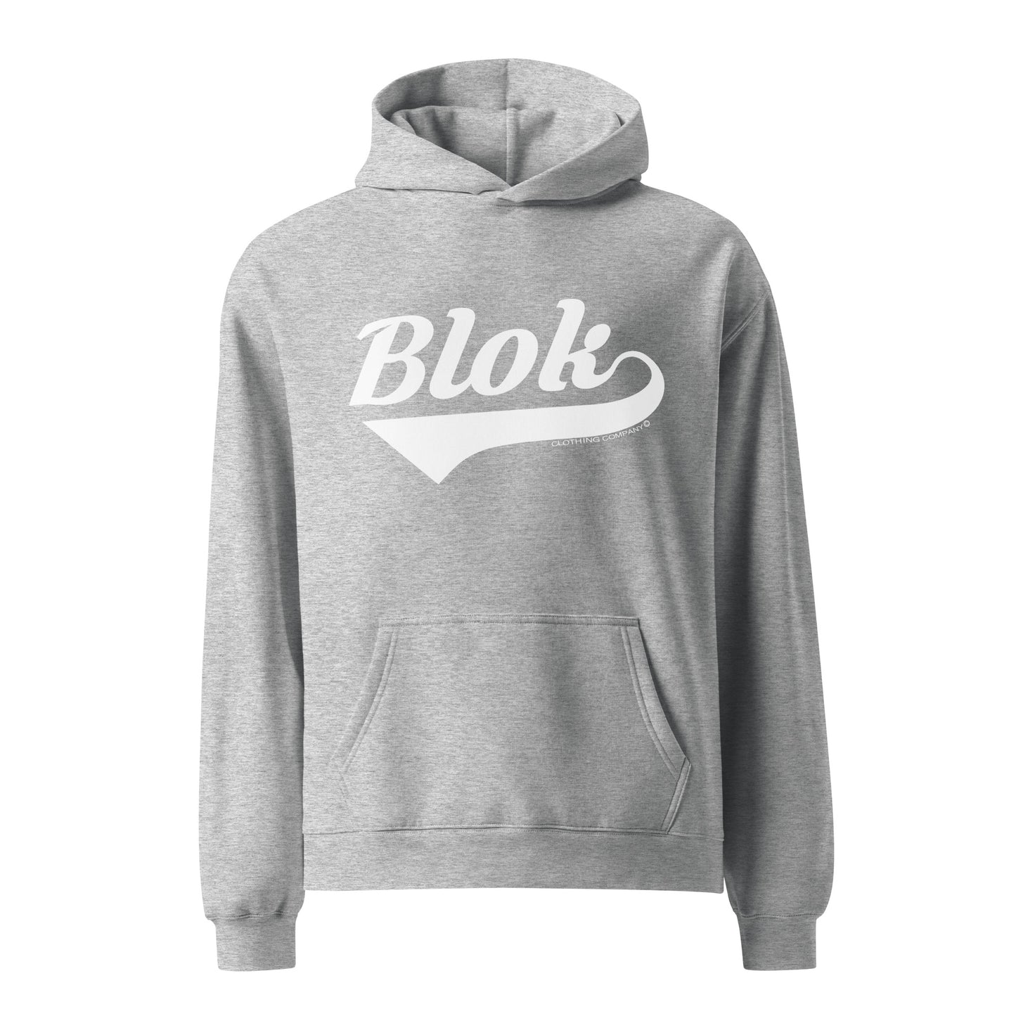 Blok Classic Logo - White Print - Oversized Heavyweight Hoodie
