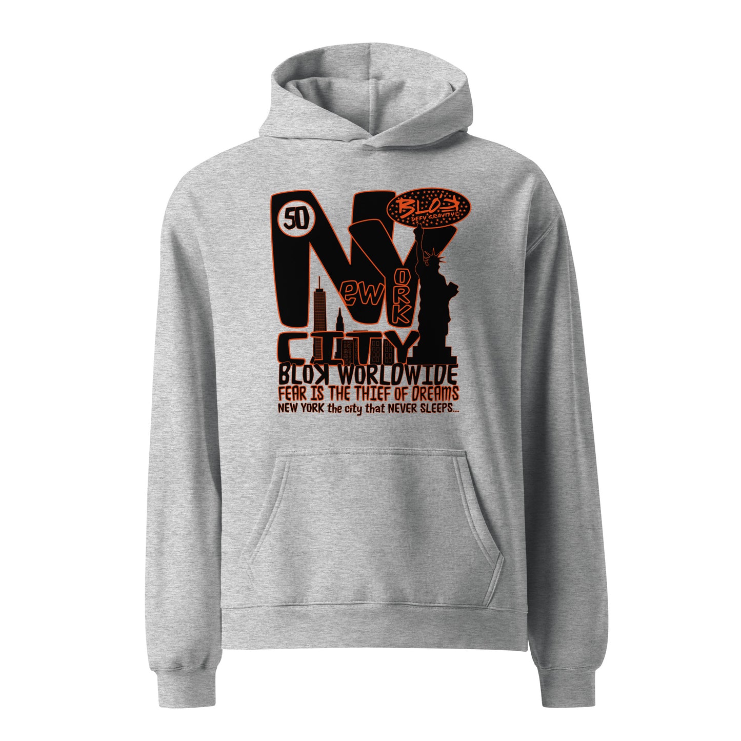 BLOK NY - Oversized Heavyweight Hoodie Men's