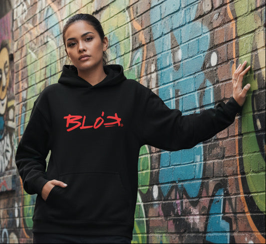 Blok Defy Gravity - Red Front Print - Oversized Heavyweight Hoodie