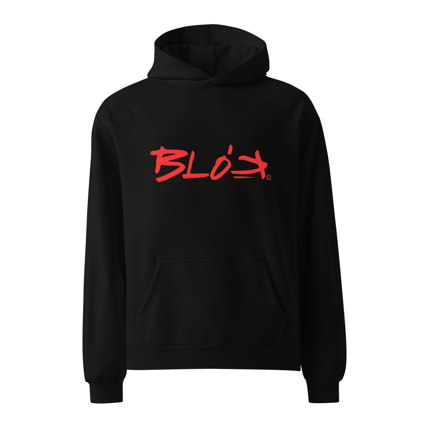 Blok Defy Gravity - Red Front Print - Oversized Heavyweight Hoodie