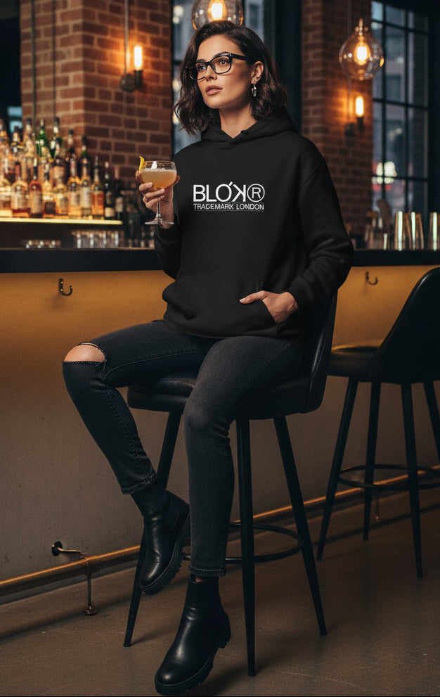 Trademark London - White Front Print - Oversized Heavyweight Hoodie