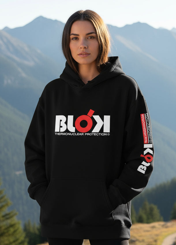 Thermonuclear Protection - Red & White Front & Arm Print - Oversize Heavyweight Hoodie