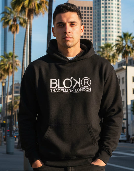 Blok R - Premium Men's Hoodie - White Print