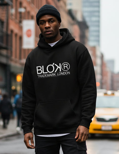 Blok R - Premium Men's Hoodie - White Print