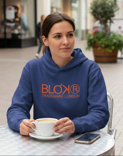 Trademark London - Orange Front Print - Oversized Heavyweight Hoodie