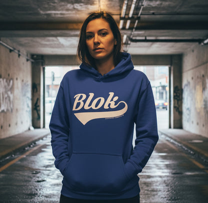 Blok Classic Logo - White Print - Oversized Heavyweight Hoodie