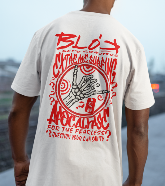 Apocalypse - Front Print - in Red - Men's Oversize