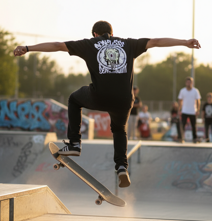 Boneless - Front & Back Print - with White Logo - Men's Loose Fit