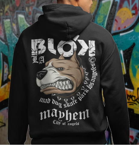 LA Mayhem Mad Dog - Front and Back Print - Men's Hoodie