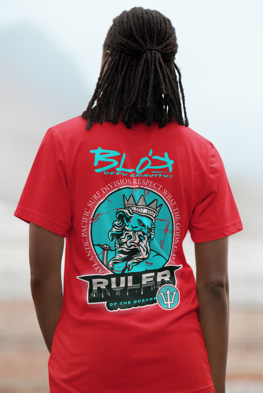 Ruler of the Oceans - Front & Back Print - in Turquoise - Women's Relaxed Fit