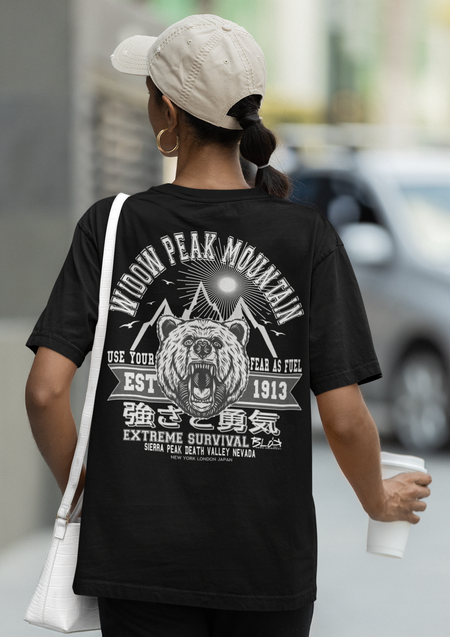 Widow Peak - Front & Back Print in White - Women's Relaxed Fit