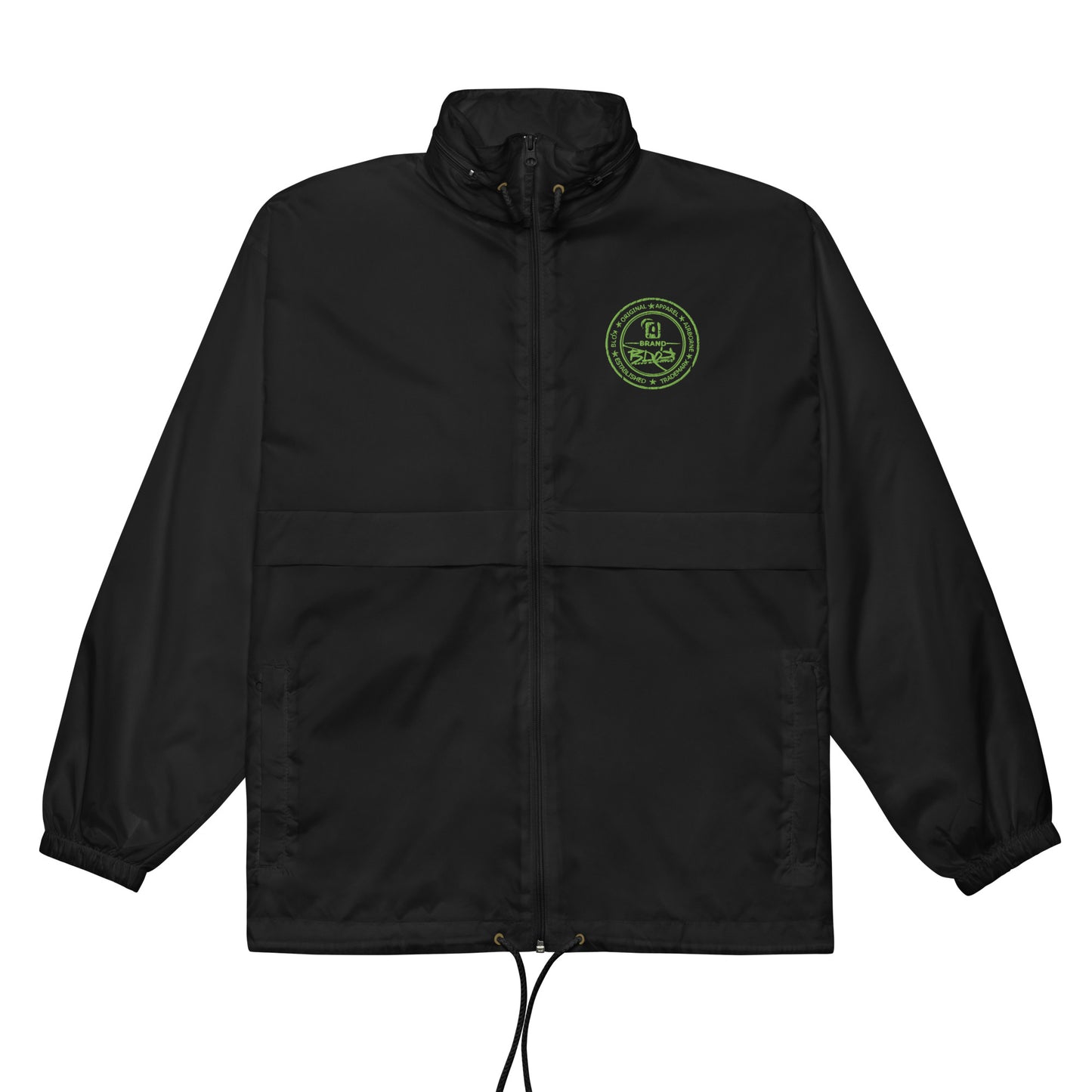 BLOK Windbreaker - Blok full circle logo - Lime embroidery