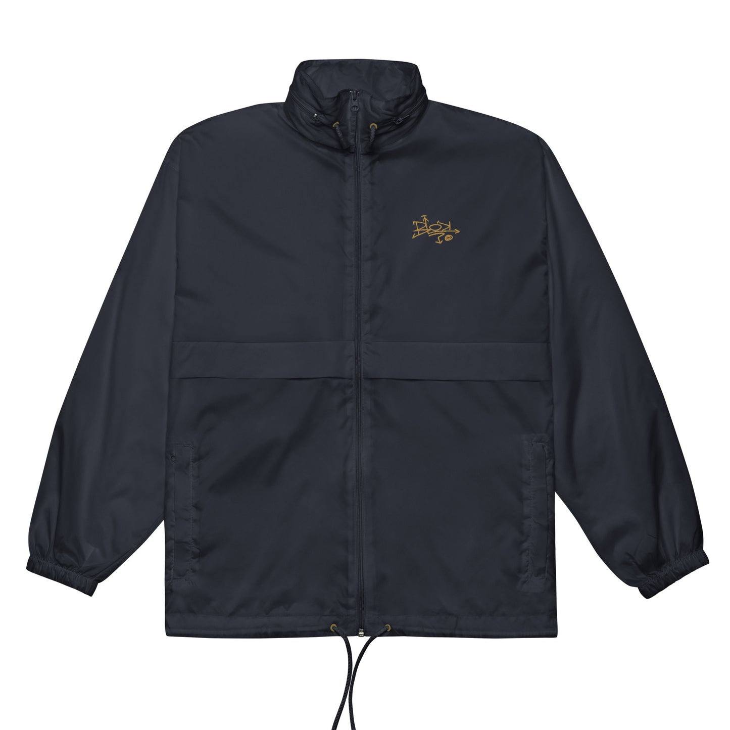 BLOK Windbreaker - Graffiti Tag - Front and Back - Gold embroidery