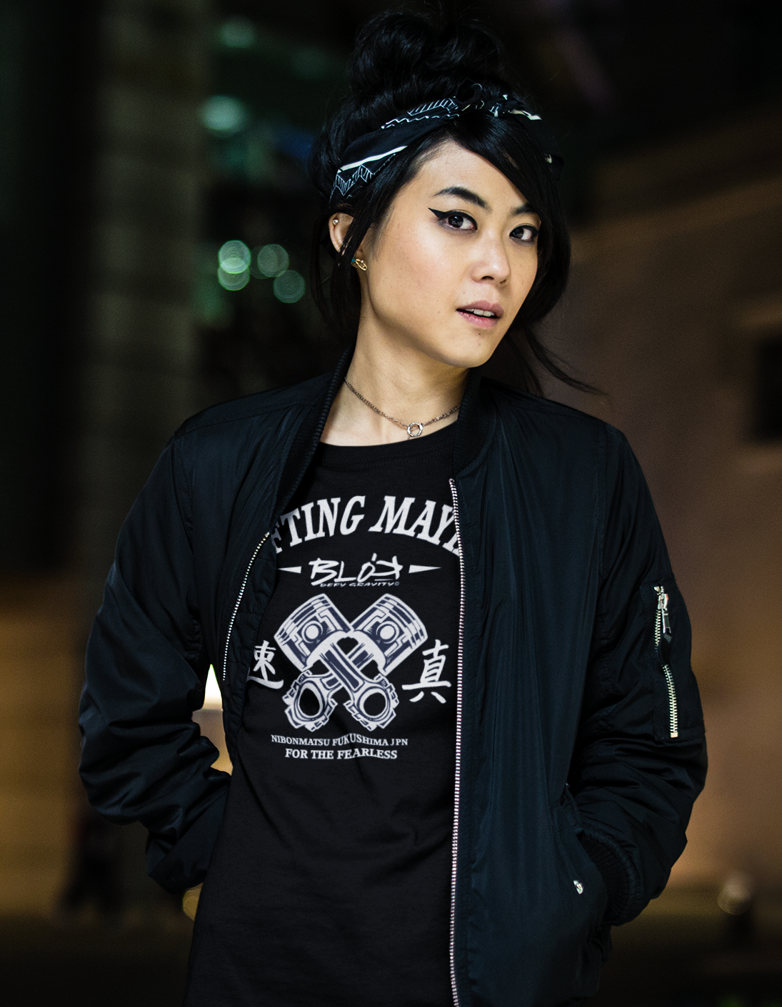 Drifting Mayhem - Front Print in White - Women's Relaxed Fit