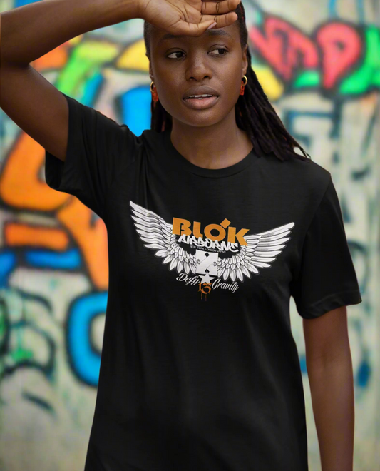 Airborne Wings - Front Print in Orange - Women's Relaxed Fit