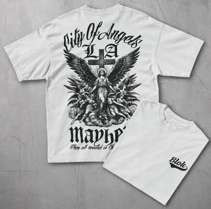 City of Angels Mayhem - Front & Back Print - in Black - Oversize Men's