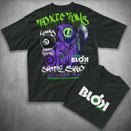 Toxic Toms Skate Shop - Back & Front Print - Men's Oversize