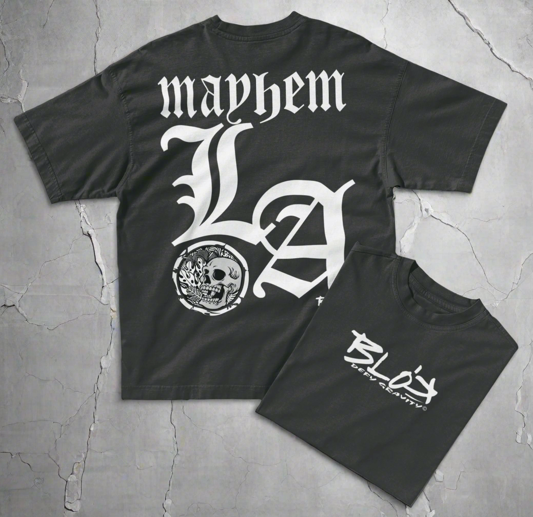 LA Mayhem - Front & Back Print - in White - Women's Oversize