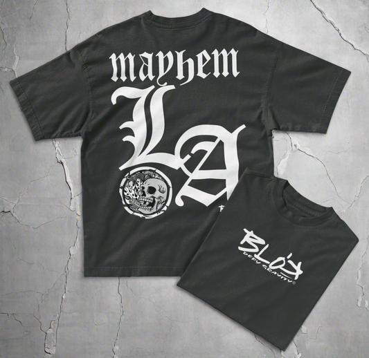 LA Mayhem - Front & Back Print - in White - Women's Oversize