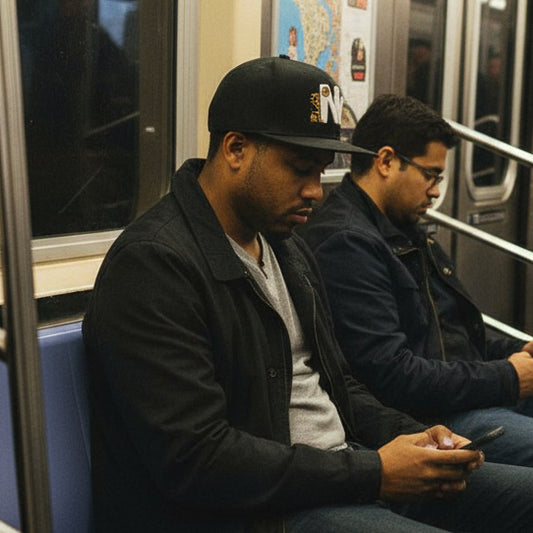 Blok New York - Snapback Hat - White & Gold Embroidery