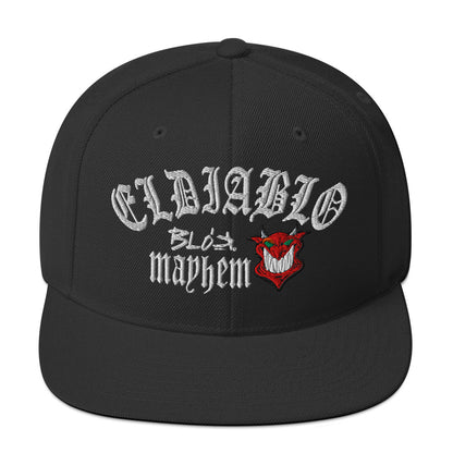 El Diablo - Snapback Hat White Embroidery
