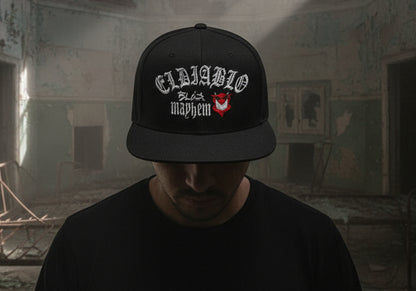 El Diablo - Snapback Hat White Embroidery