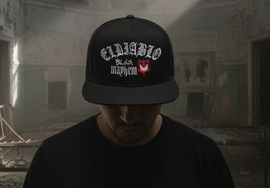 El Diablo - Snapback Hat White Embroidery