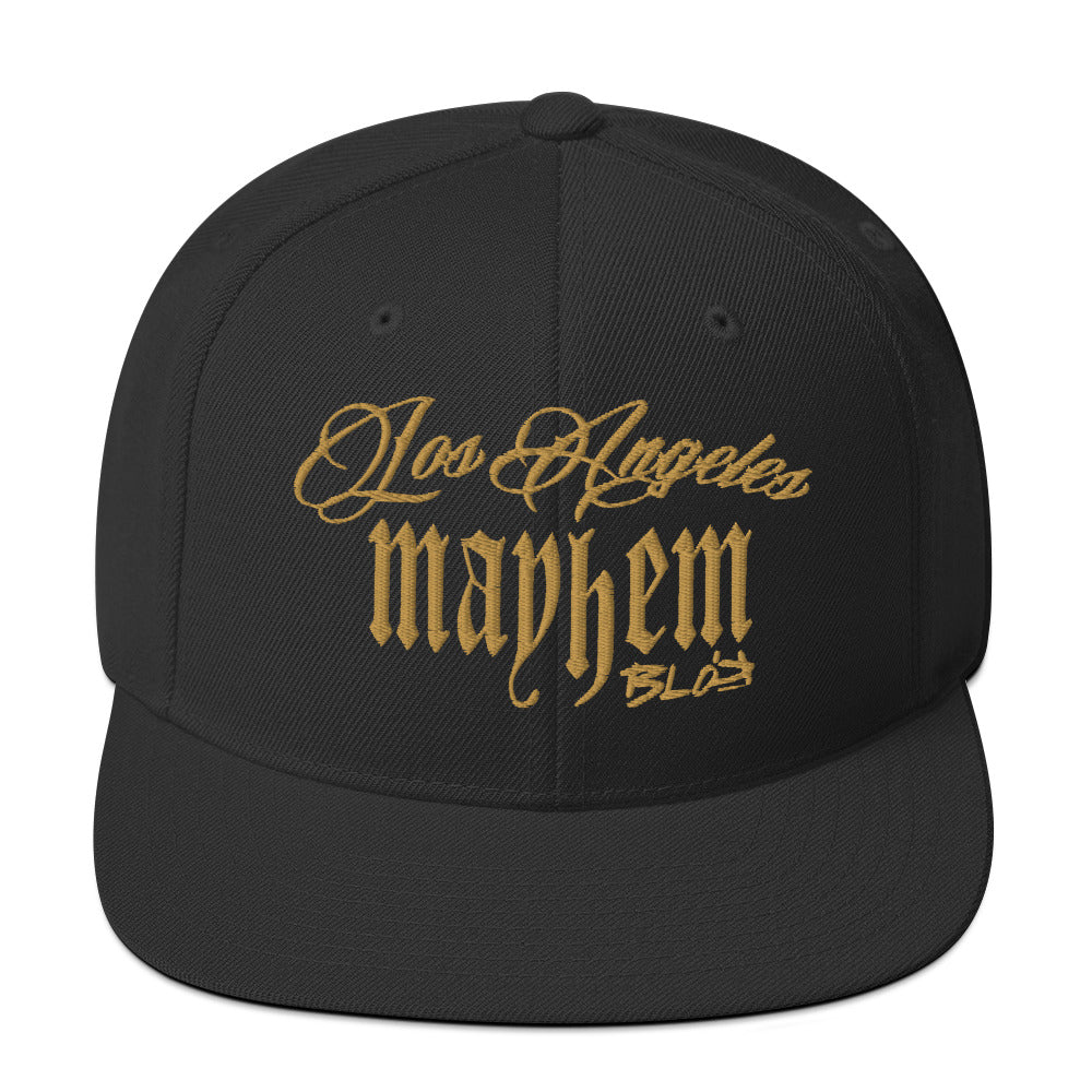 BLOK LA Mayhem - Women's Snapback Hat - Gold Embroidery
